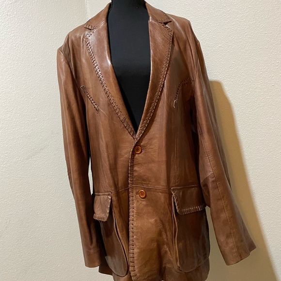 Scully Other - SCULLY Tan Leather Blazer